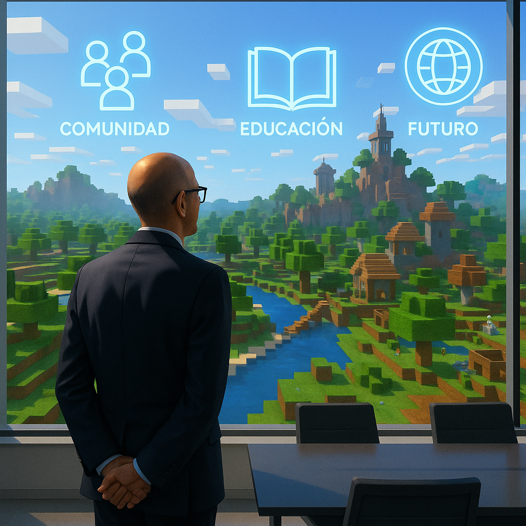 La visión estratégica de un líder empresarial al ver el potencial de Minecraft más allá de un simple videojuego.