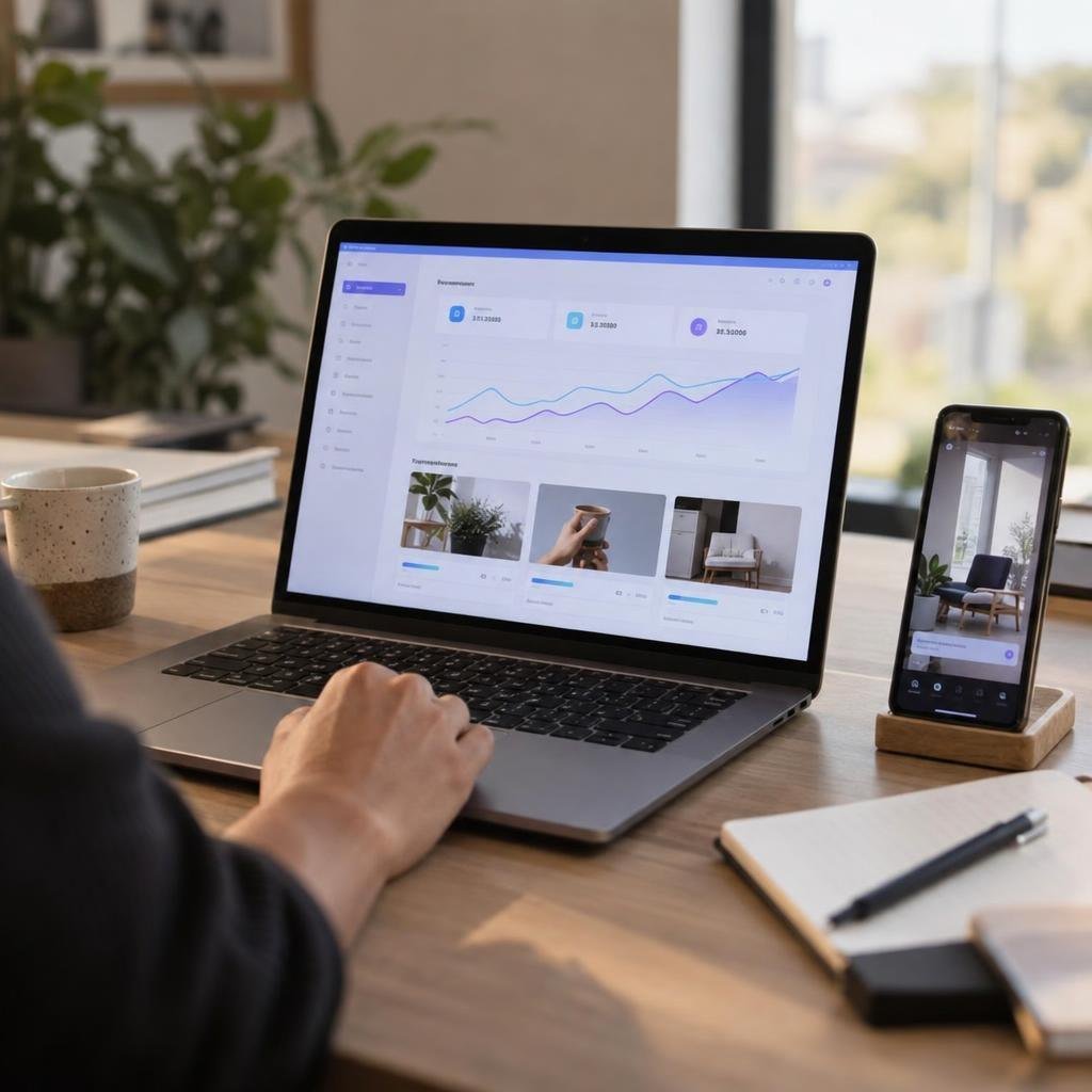 web-servicio-publicidad Tablero de campañas publicitarias con ventas contra inversión y anuncios